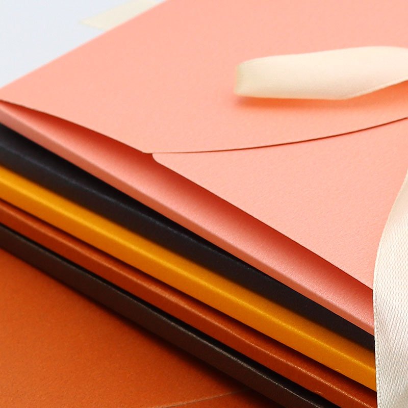 2024 New Style Stock Jewelry Packaging ribbon envelope cadeaux Scarf cardpaper beaded paper envelope with ribbon