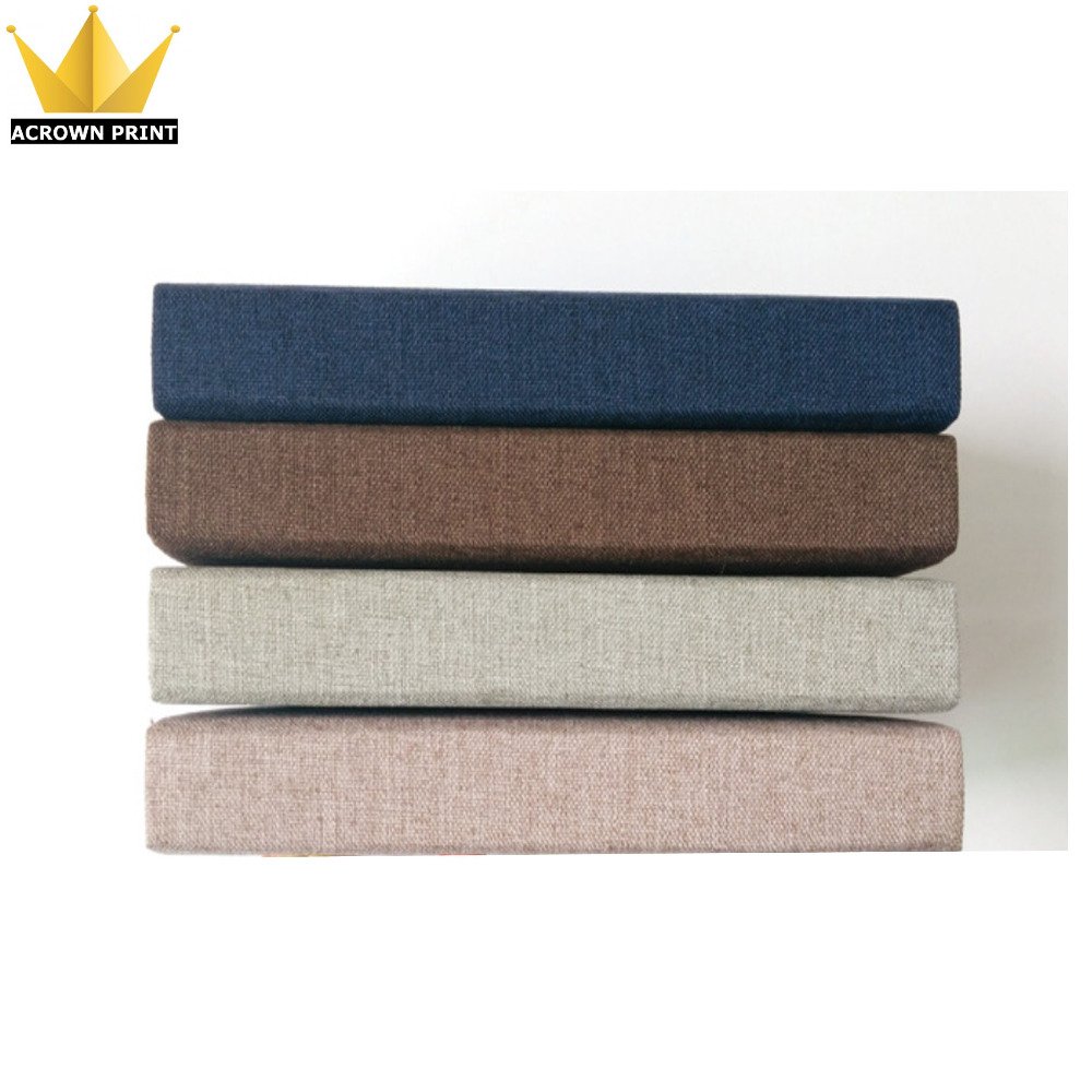 China experienced factory Cheap Printing Hardcover A4 A5 A6 Cloth Linen Fabric Canvas Notebook Custom Planner