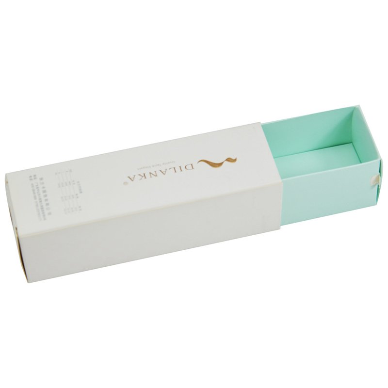 Custom design Coated Paper Drawer Sliding Box Packaging With Flat Shipping
