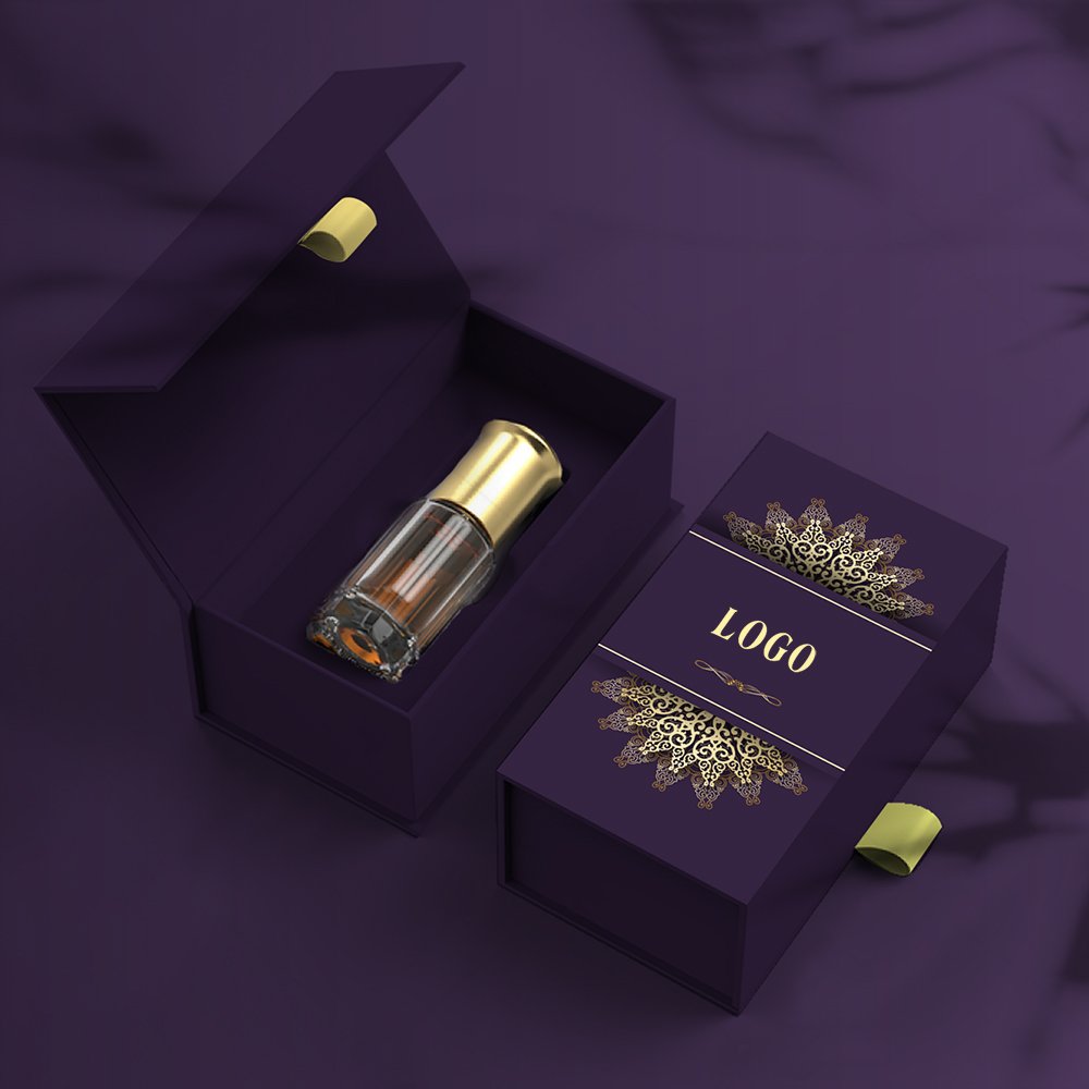 Custom Logo Cosmetic Luxury Perfume Essential Oil Packaging Paper Cardboard Magnetic Gift Box