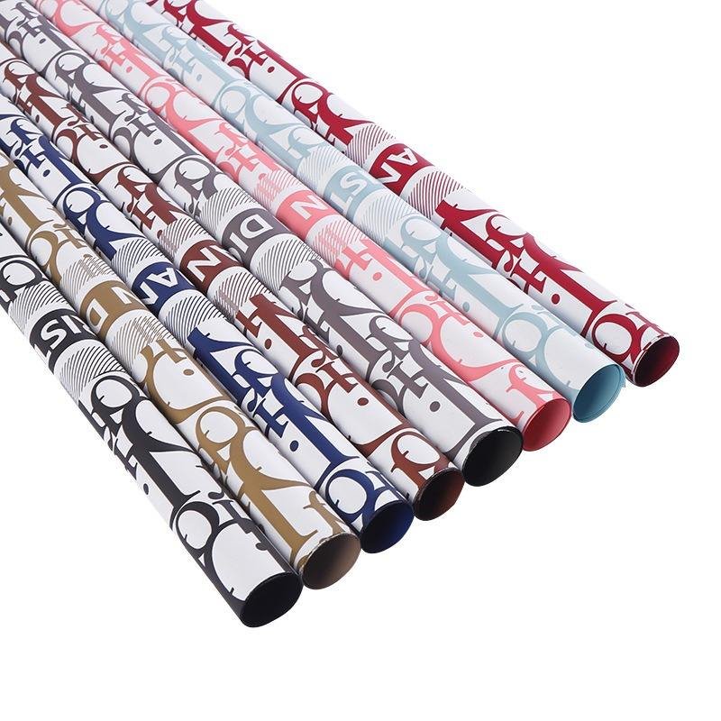 Design flower wrapping paper waterproof luxury bouquet wrapping paper design korean paper wholesale Florist Supplies