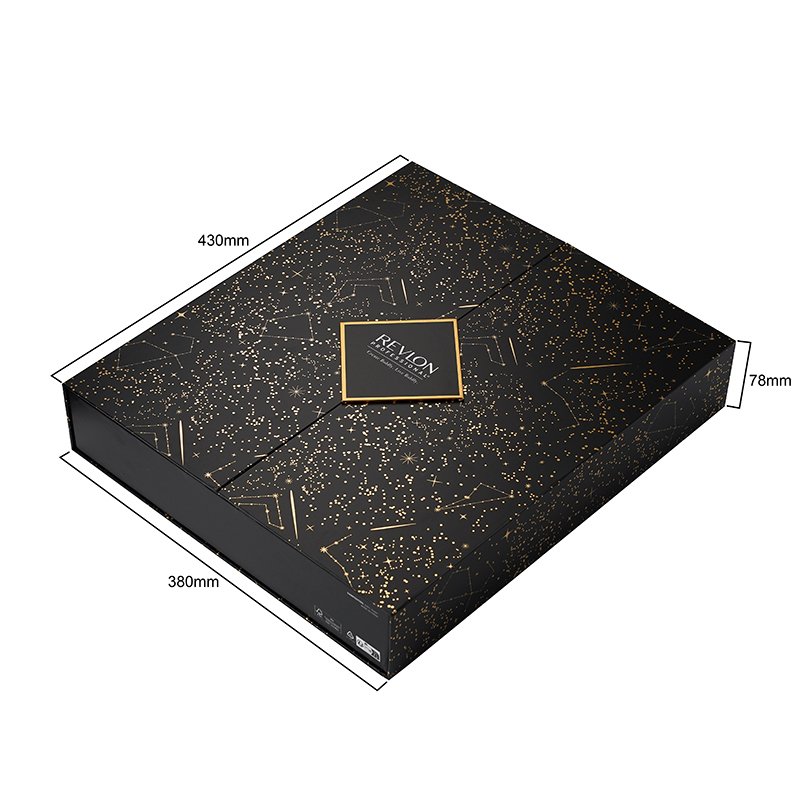 Custom Advent Calendar Empty Luxury Cardboard Paper Gift Beauty Cosmetic Box Countdown Christmas Advent Calendar Box