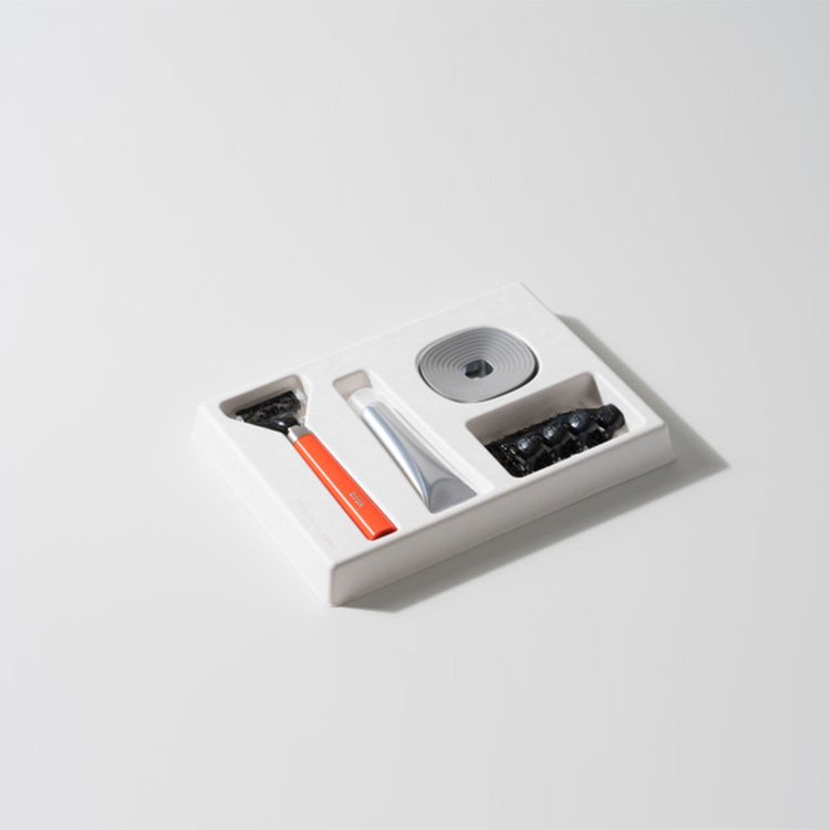 Custom Razor Packaging Molded Fiber Tray Wet Press Molded Paper Pulp Inner Packaging Tray