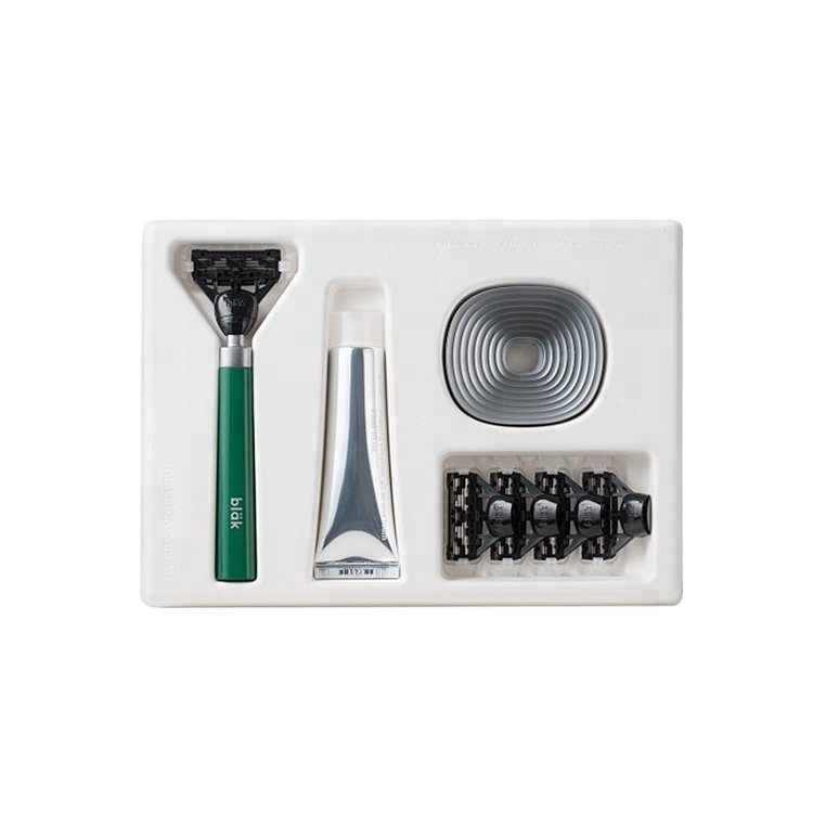 Custom Razor Packaging Molded Fiber Tray Wet Press Molded Paper Pulp Inner Packaging Tray