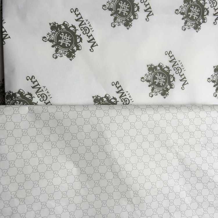 Cheap Custom Wrapping Tissue Paper Packing Brand Tissue Papers with company logo stickers