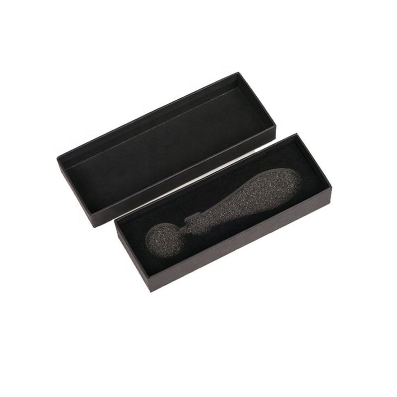 Custom Logo Black Cardboard Box Car Key Packaging Paper Box With Foam Lining