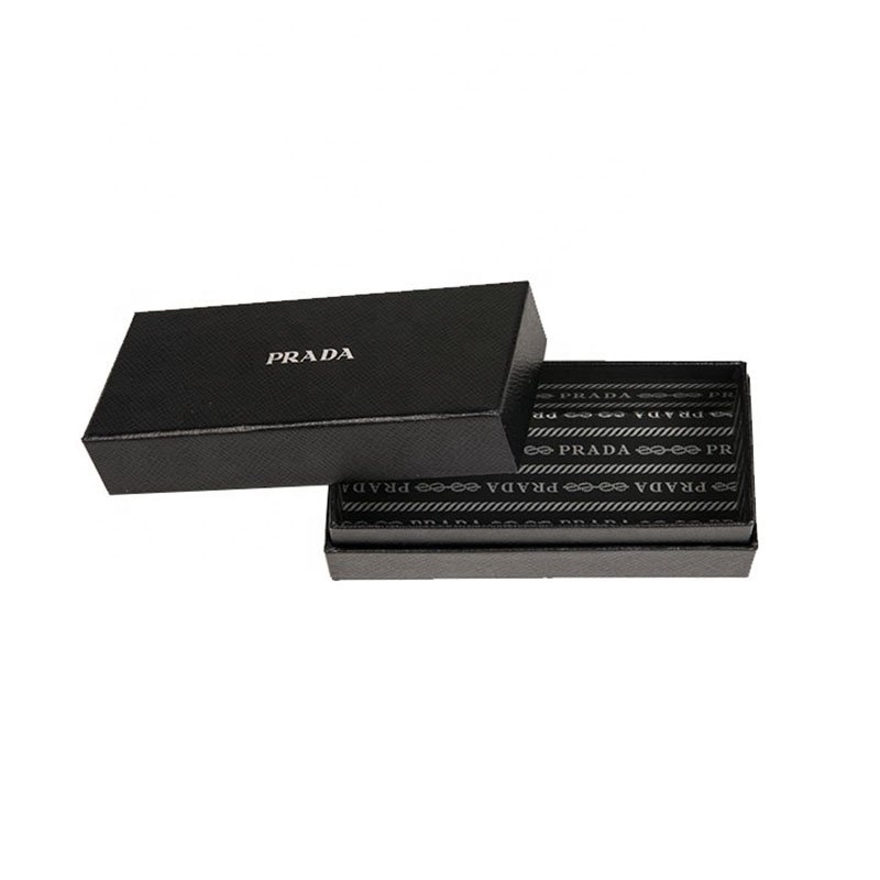 Custom Logo Black Cardboard Box Car Key Packaging Paper Box With Foam Lining