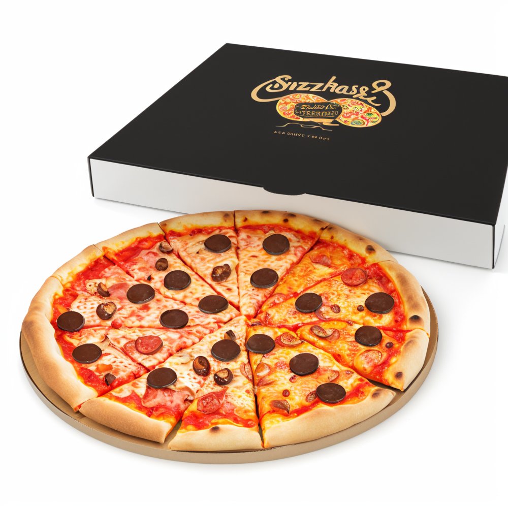 Custom Portable Food Packing Pizza Box Kraft Paper Box With Printed Logo