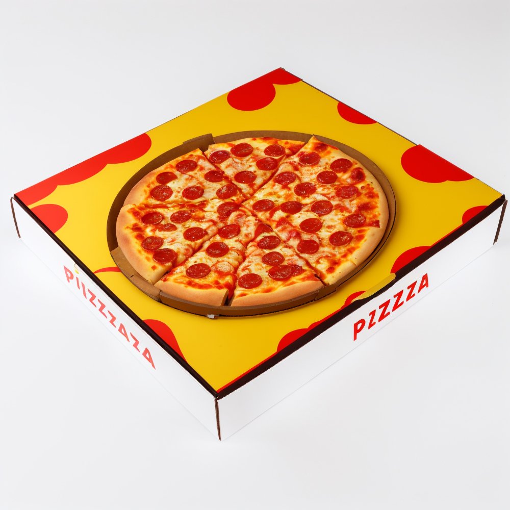 Custom Portable Food Packing Pizza Box Kraft Paper Box With Printed Logo