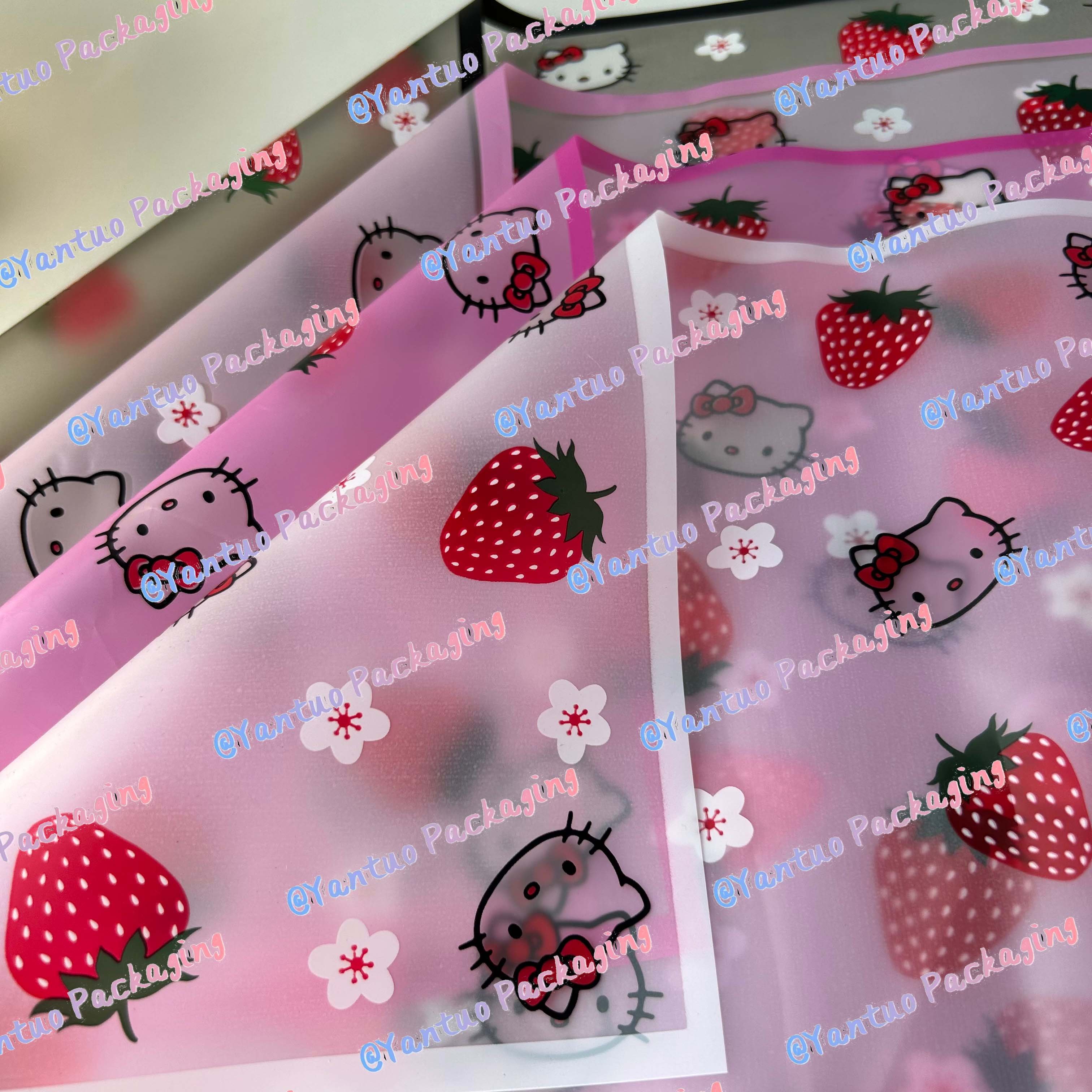 Strawberry HK Design Flower Wrapping Paper Translucent Waterproof Flower Wrapping Paper Florist Packaging Materials