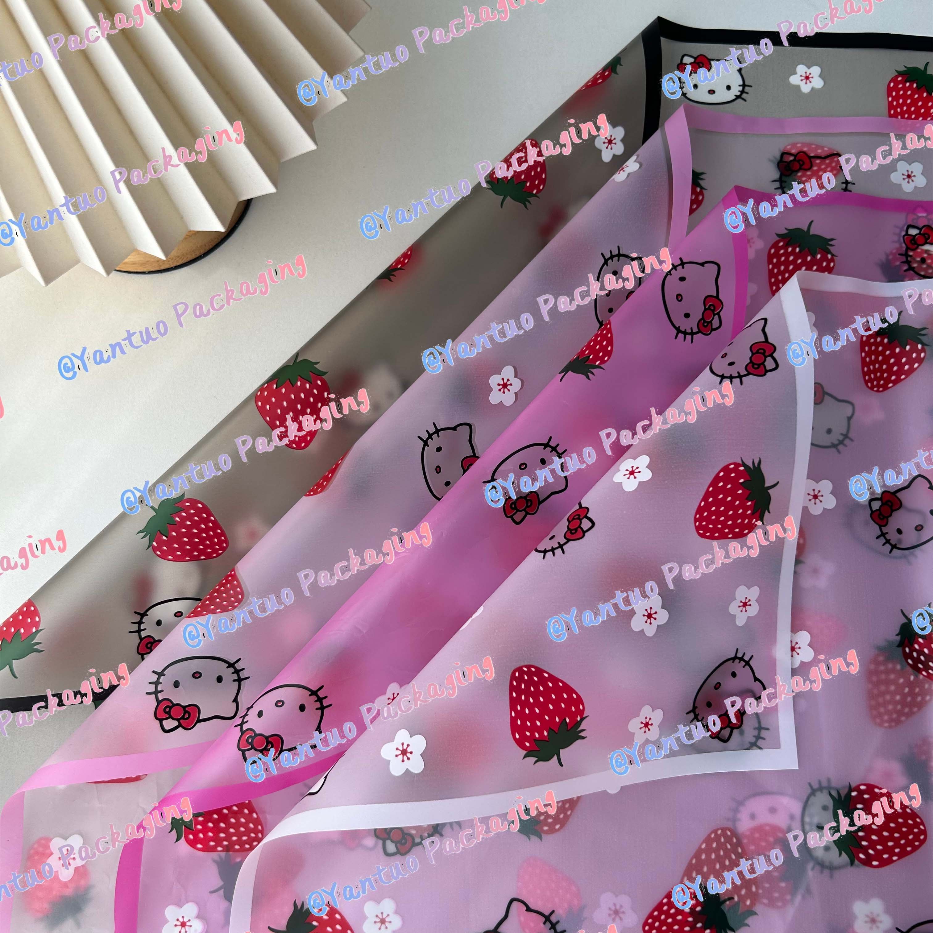 Strawberry HK Design Flower Wrapping Paper Translucent Waterproof Flower Wrapping Paper Florist Packaging Materials