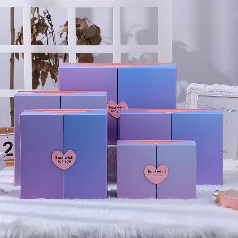Custom Logo Double Door Open Magnetic Rigid Cardboard Gift Cosmetics Skin Care Packaging Paper Box