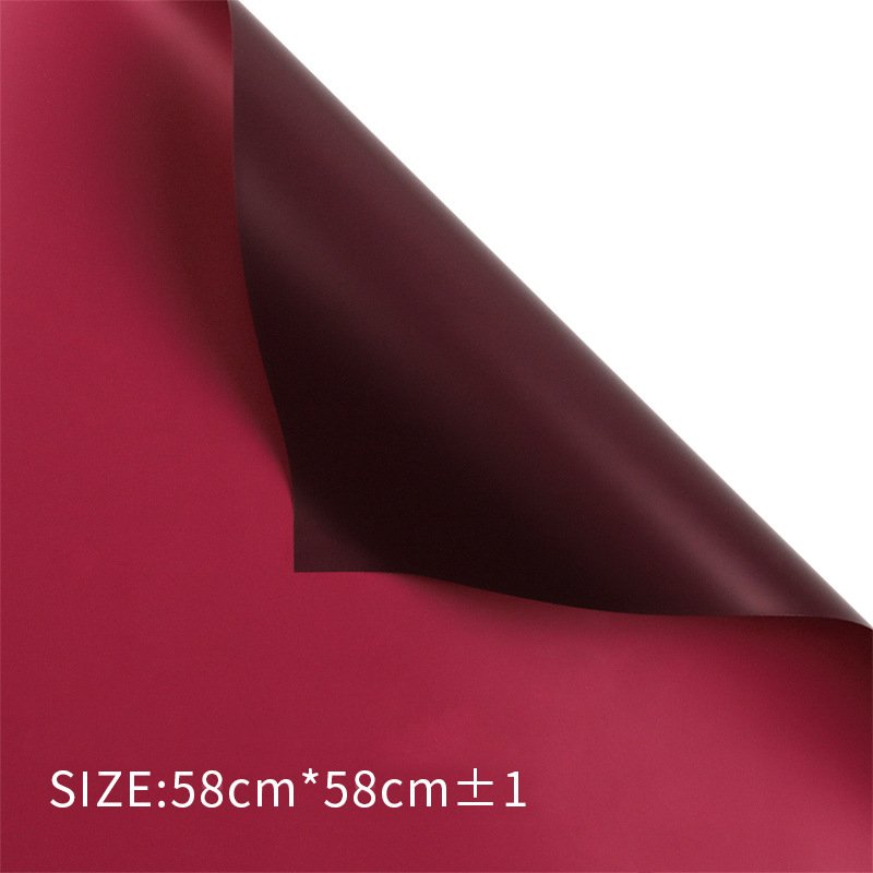 Waterproof Morandi Matte Double Side Plain Color Gift Wrapping Paper OPP Flower Bouquet Packaging Wrapping Paper