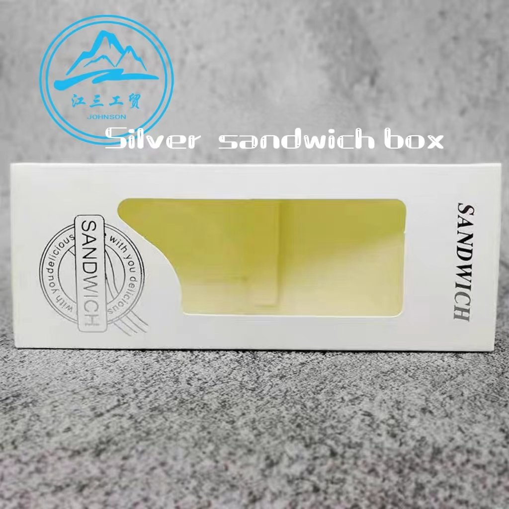 Cheap Custom Logo Bread Wrapping Packaging Paper Boxes Breakfast Sandwich Box