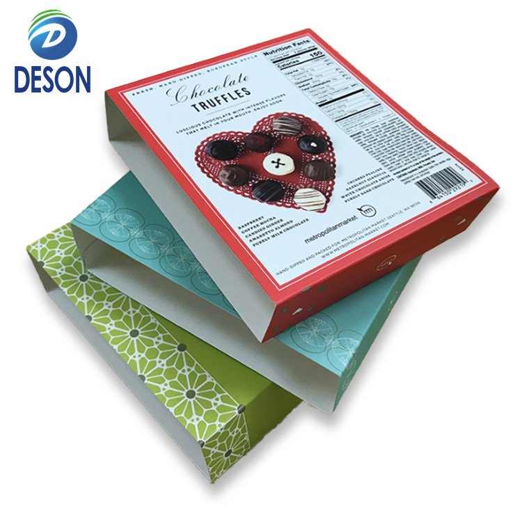 Deson Custom Frosted Laminated Hot Stamping Rigid Paper Printing Slide Out Color Box with Sleeve Ring Gift Cardboard Lunch Box