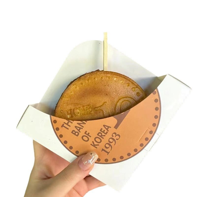 Burger Waffle Display Box Paper Take Away Packaging Paper Box Kraft Paper Cup Baking Packaging