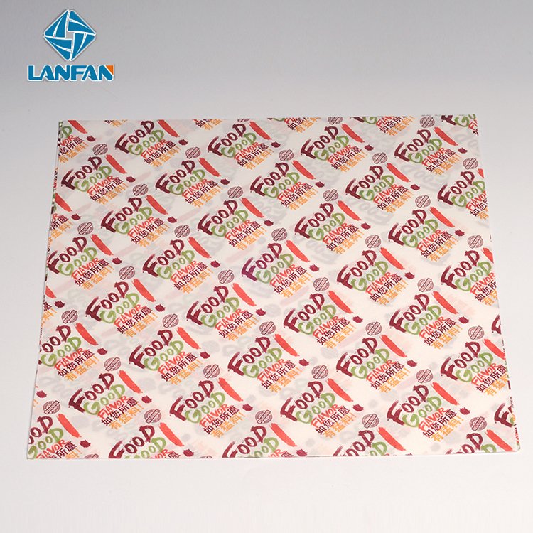 Custom Food Grade Sandwich Hamburger Wrapping Packaging Wax Paper