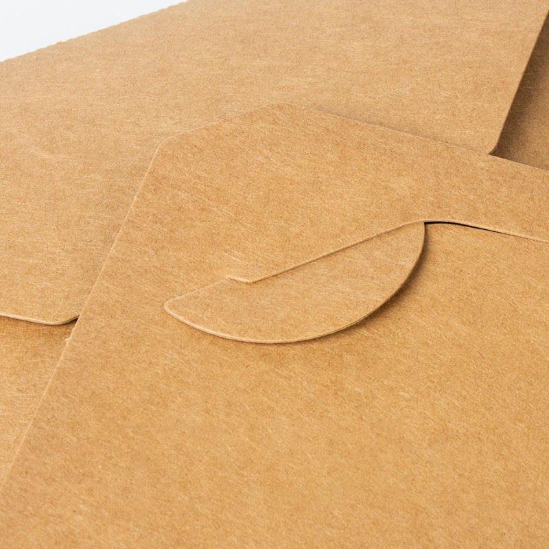 Custom Print Logo Biodegradable Small Fast Food Container Paper Lunch Box Pe Coated Kraft Paper Box Packaging Container For Food