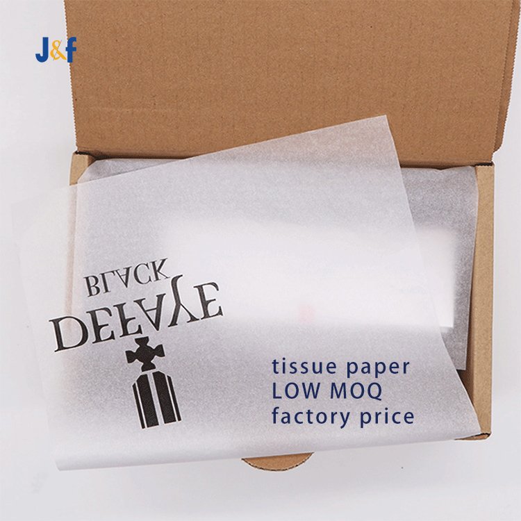 Custom color gold printed branded logo gift clothing food packaging flower wrapping tissue paper