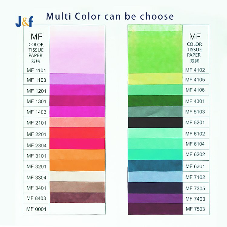 Custom color gold printed branded logo gift clothing food packaging flower wrapping tissue paper