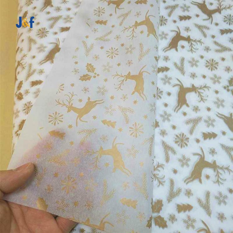 Custom color gold printed branded logo gift clothing food packaging flower wrapping tissue paper