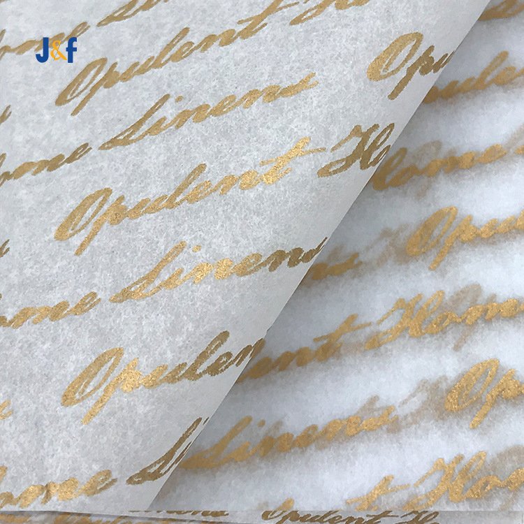 Custom color gold printed branded logo gift clothing food packaging flower wrapping tissue paper