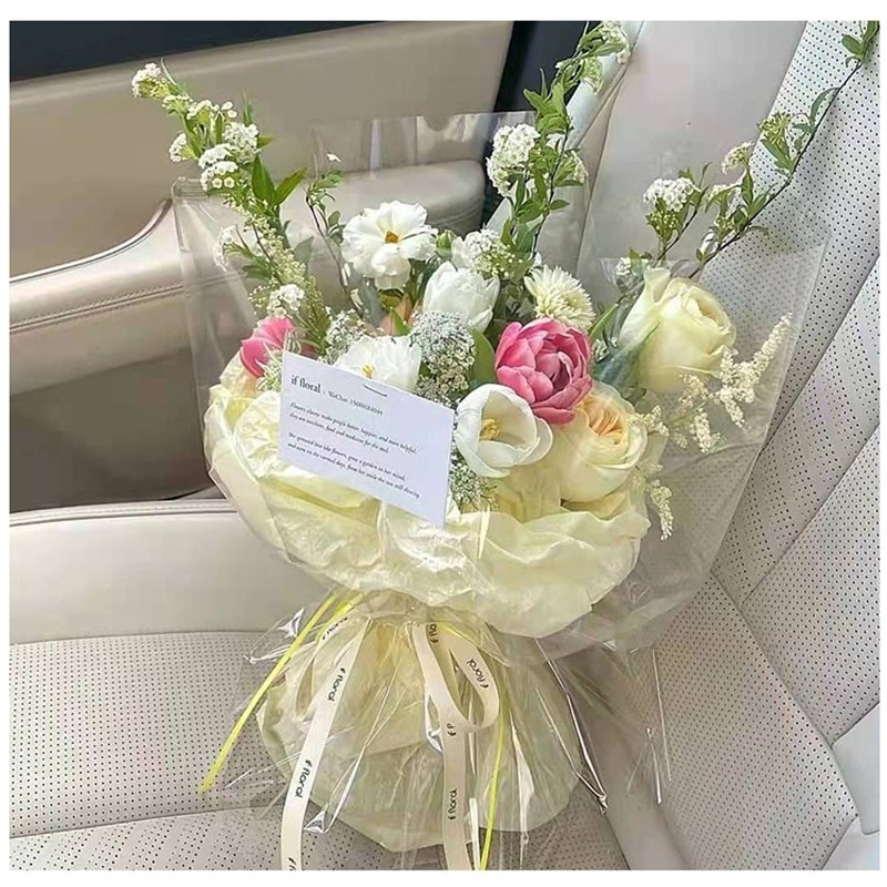 Bulk Wholesale 20 sheet/Pack Flower Gift Bouquet Packaging Paper Lined With Hand Kneaded Paper Pearl Light Tissue Paper
