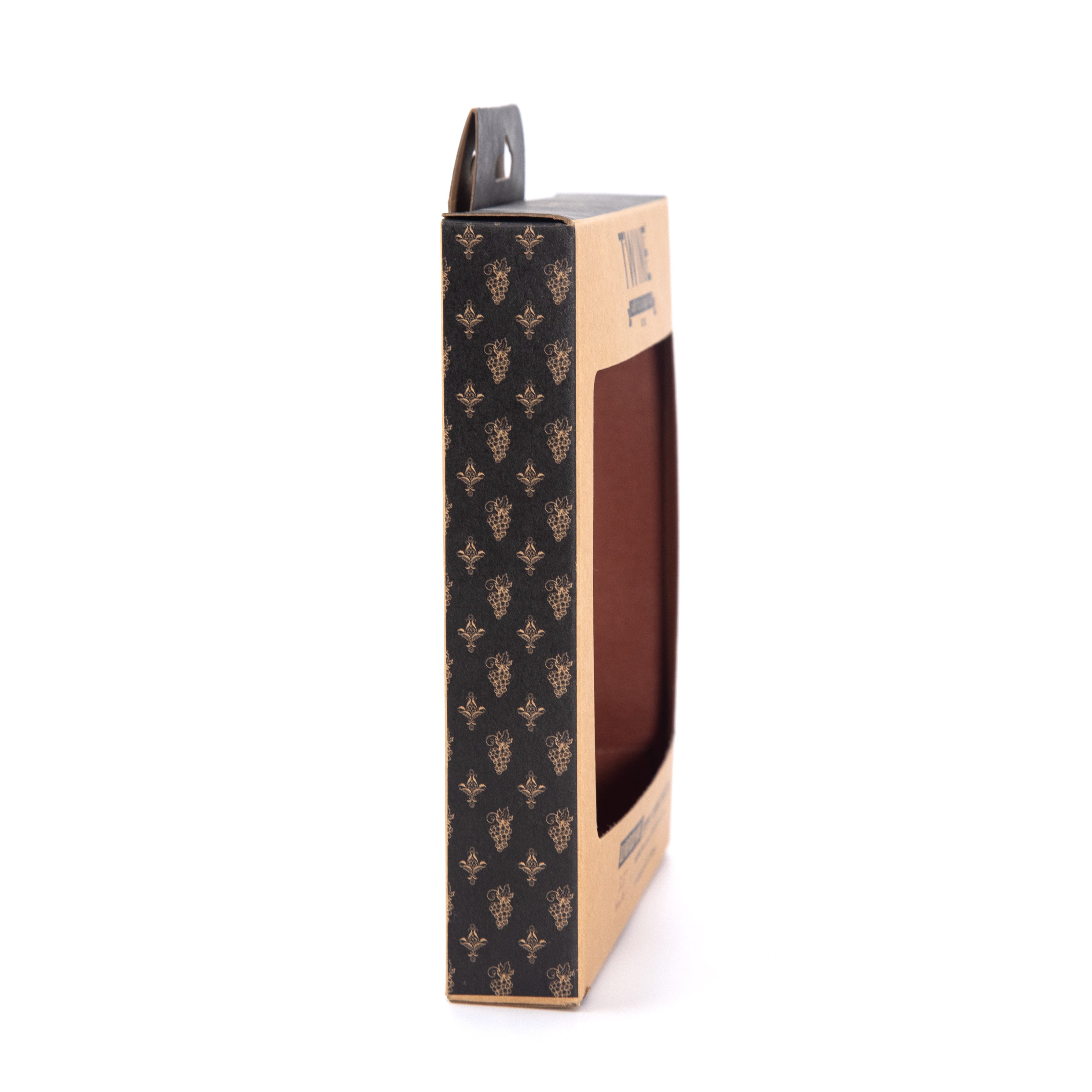 High Quality Custom Shipping Cardboard Kraft Packaging Box with Printed Inserts and Hanging Holes cookie box with window