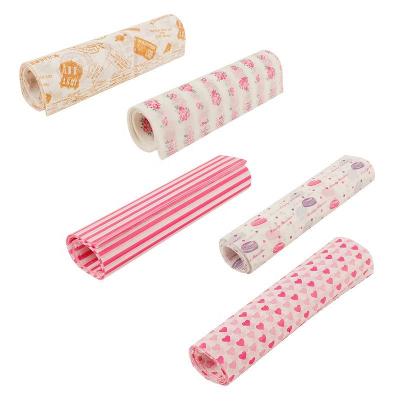 Custom Food Grade Sandwich Packaging Paper Baking Wrapping Sheets Printed Greaseproof Paper