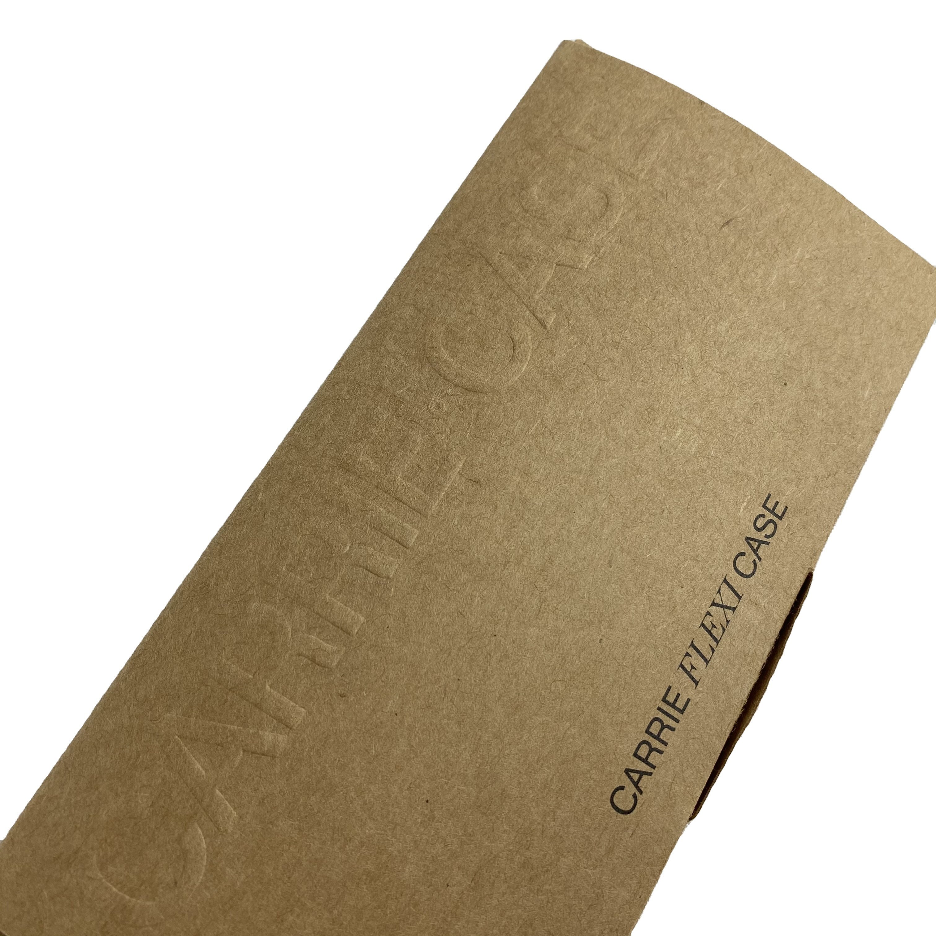 Custom collapsible gift box 3D embossed logo brown cardboard phone case paper packaging box for case small business