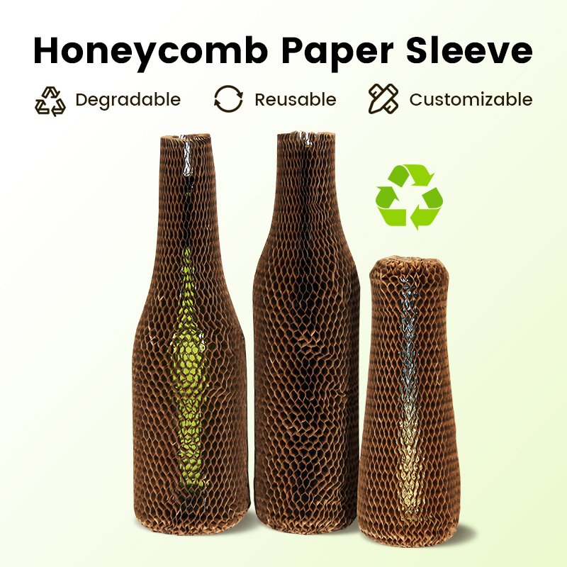 Various Colors Protective Long Honeycomb Paper Sleeves Packaging For Cosmetic Packaging