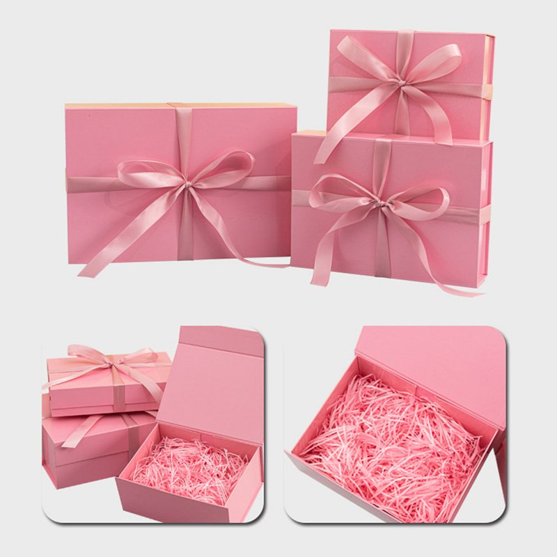 baicaoquanyu OEM Perfume Gift Sets Cajas Foldable Book Style Magnetic Closure Gift Paper Box Packaging With Ribbon