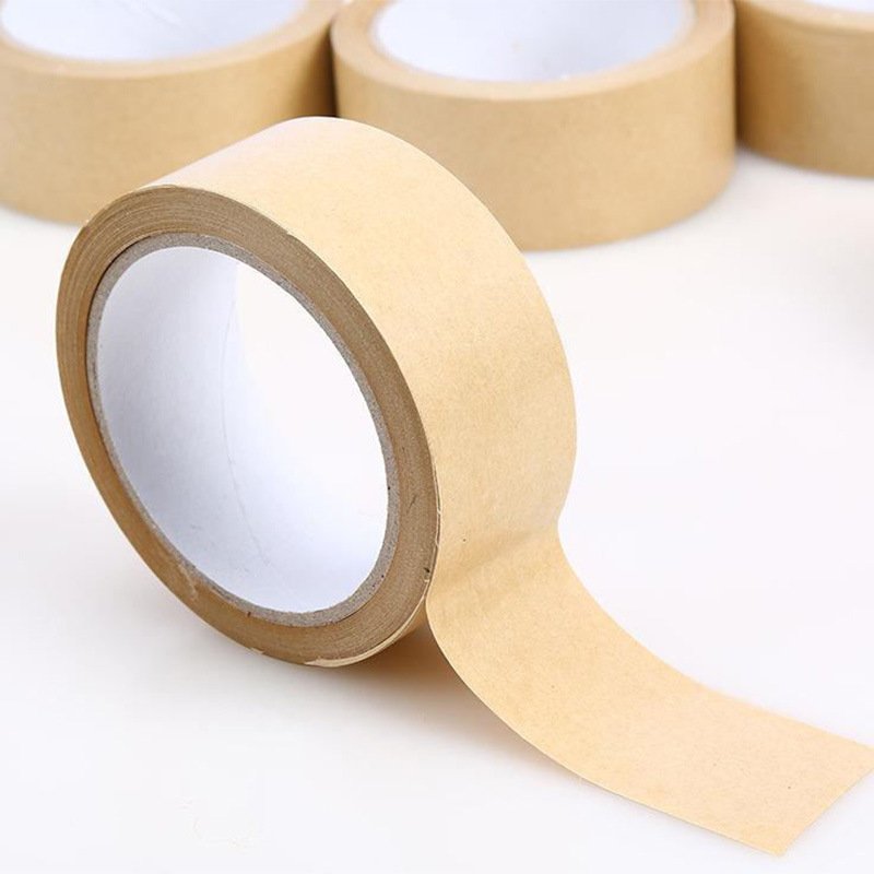 Custom Thick Eco-Friendly Gummed Kraft Paper Tape Single Sided Adhesive Waterproof Hot Melt for Carton Sealing