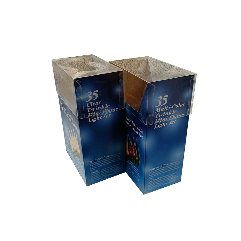 Manufacturer direct selling packaging boxes clear pvc window christmas gift box with ribbon