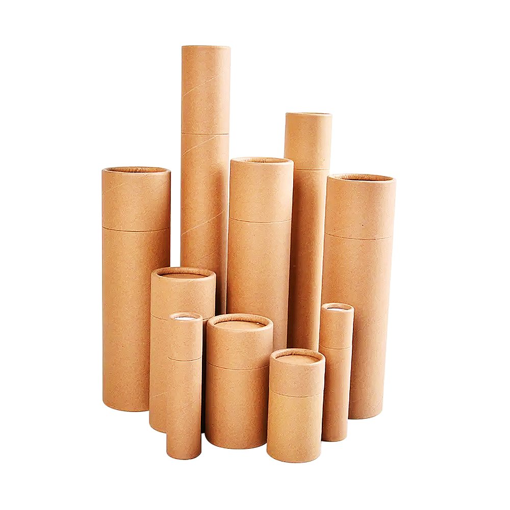 Recyclable Paper Tube Packaging For Natural Deodorant Kraft Cardboard Push-up Tube Packaging For Lip Balm Lipsticks