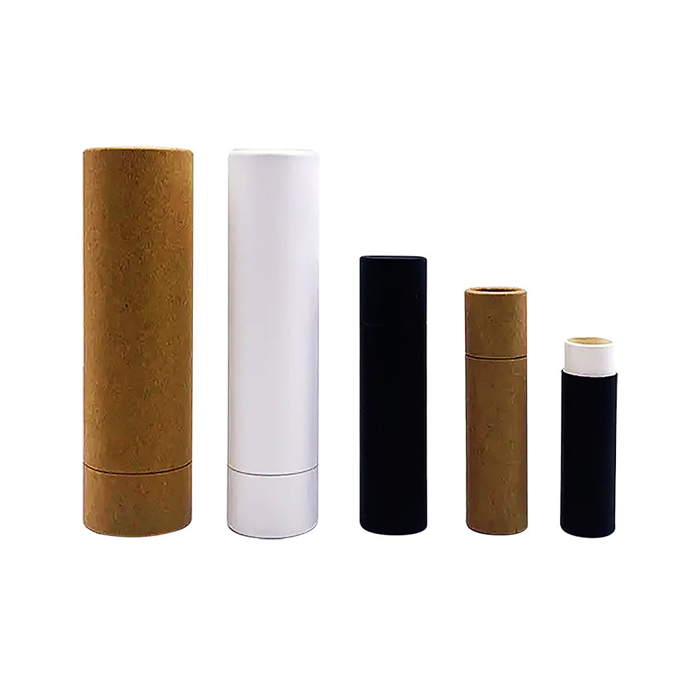 Recyclable Paper Tube Packaging For Natural Deodorant Kraft Cardboard Push-up Tube Packaging For Lip Balm Lipsticks