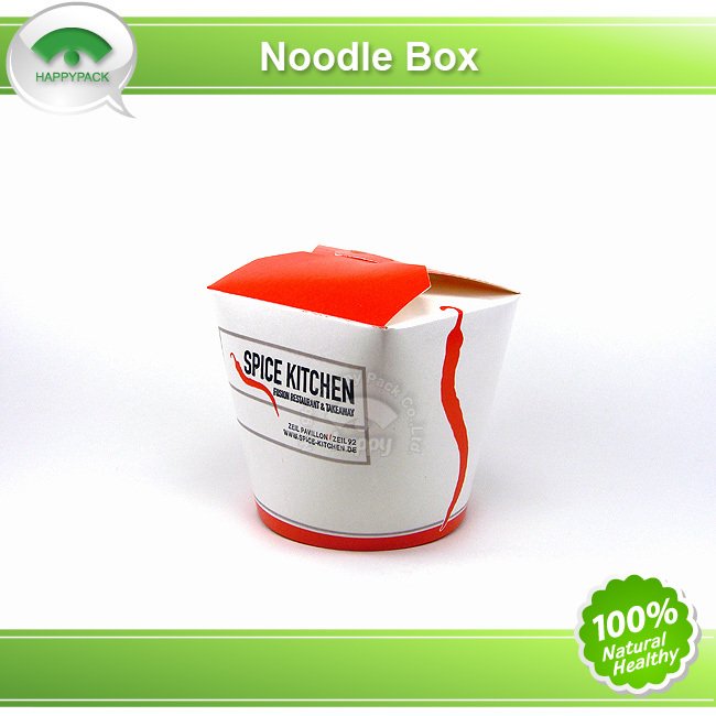disposable kraft paper take away paper noodle box food container custom colour logo