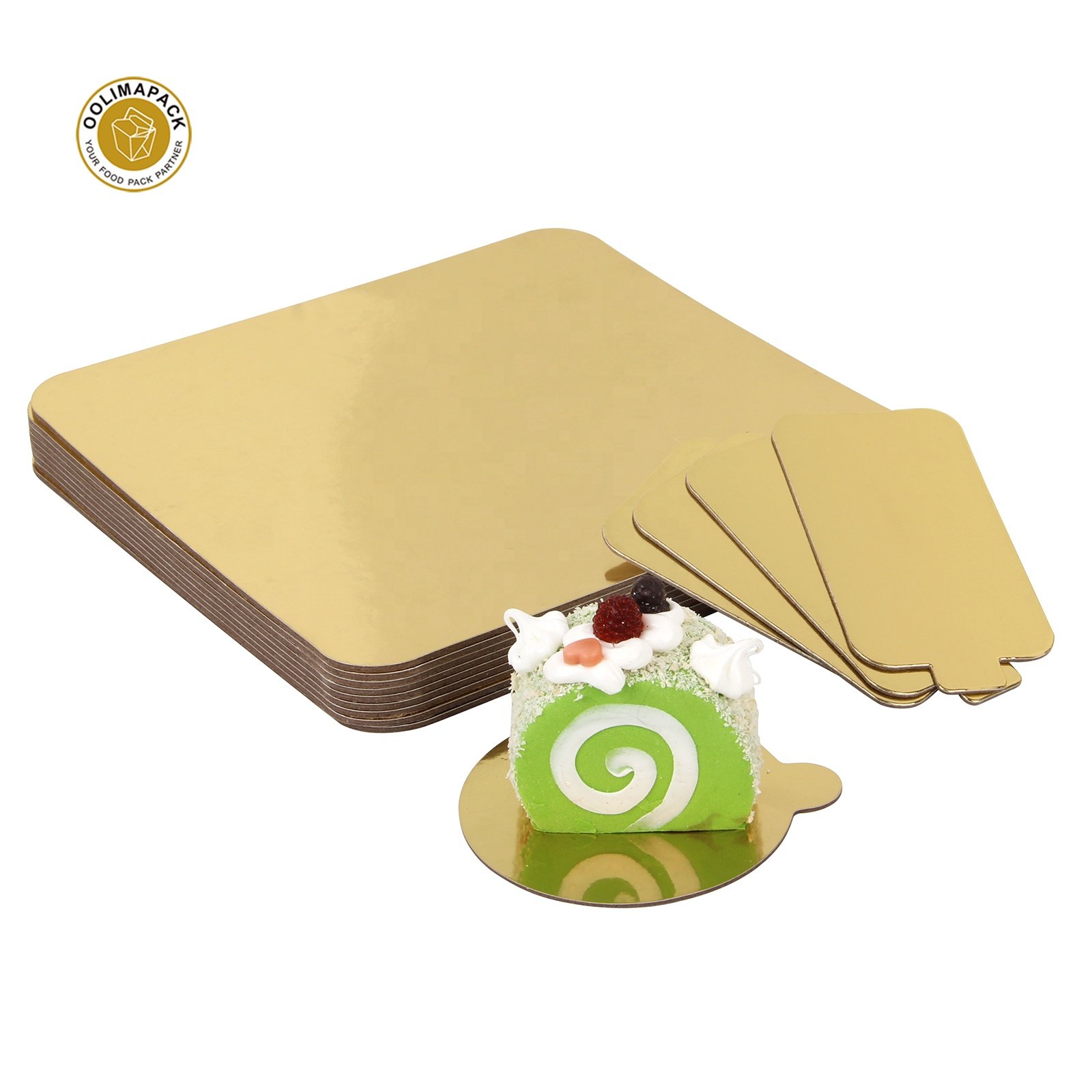 Custom different sizes golden and silver wedding decoration cake board