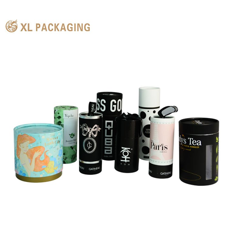 Wholesale Customized Round Box Paper Tube Cylinder Cardboard Kraft Packaging Box Round Box Packaging