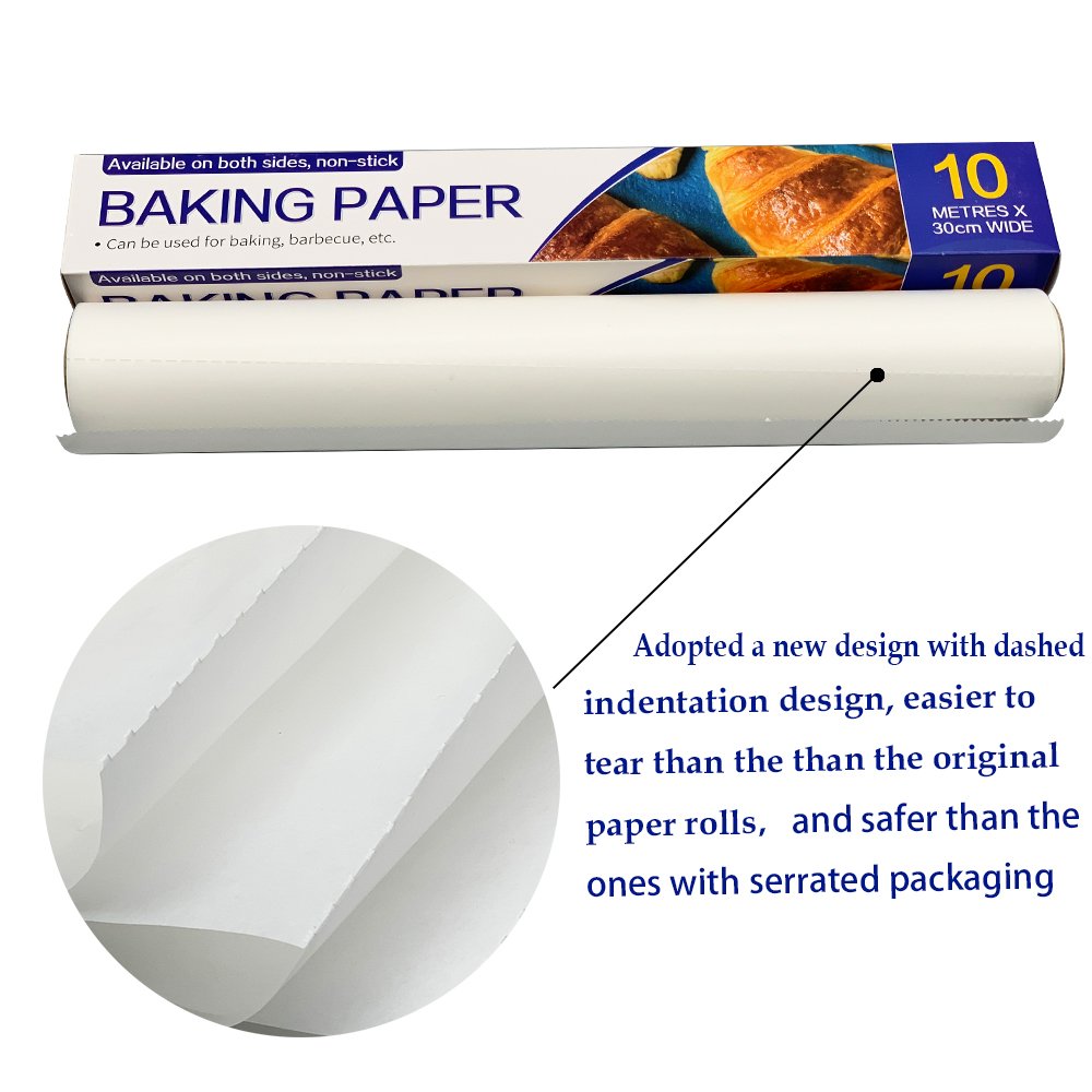 5/10/20m food safe and health brown/white cake liners parchment silicone baking paper roll packaging paper