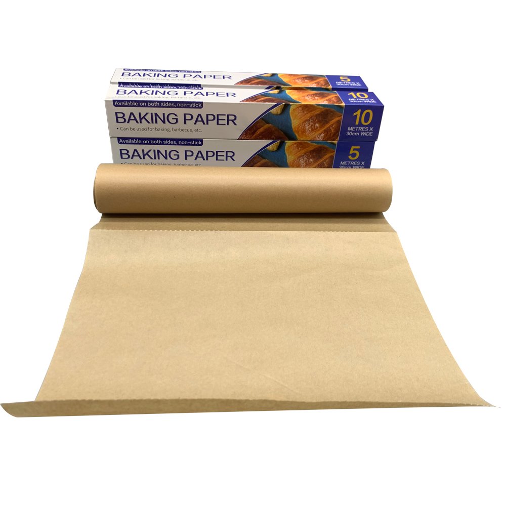 5/10/20m food safe and health brown/white cake liners parchment silicone baking paper roll packaging paper
