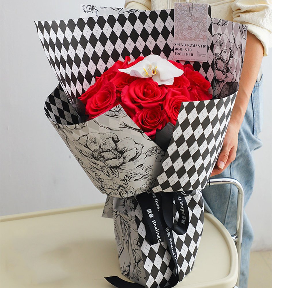 Romantic Two-Color Fresh Flower Packaging Paper High Quality Gifts Wrapping Paper