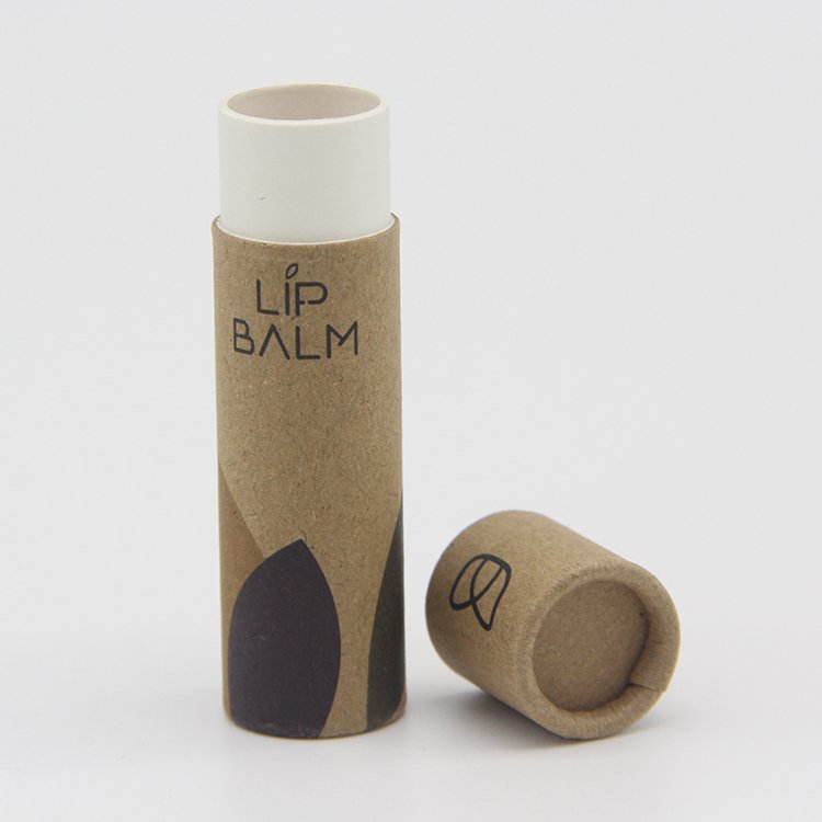 Biodegradable custom printing food grade push up lip balm container paper tube packaging