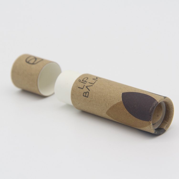 Biodegradable custom printing food grade push up lip balm container paper tube packaging