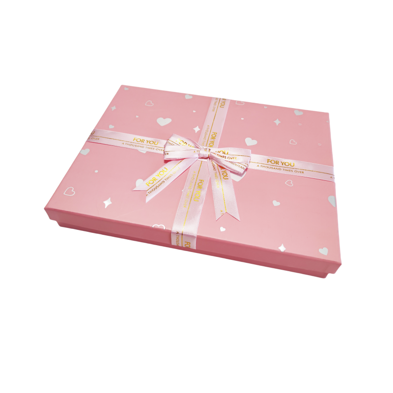 Customized high-quality bow hot stamping silver candy gift packaging paper box