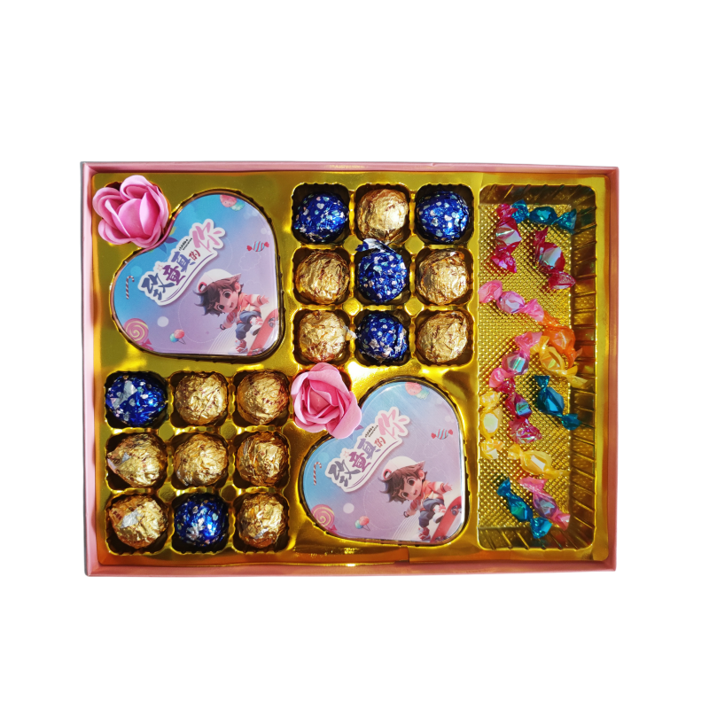 Customized high-quality bow hot stamping silver candy gift packaging paper box