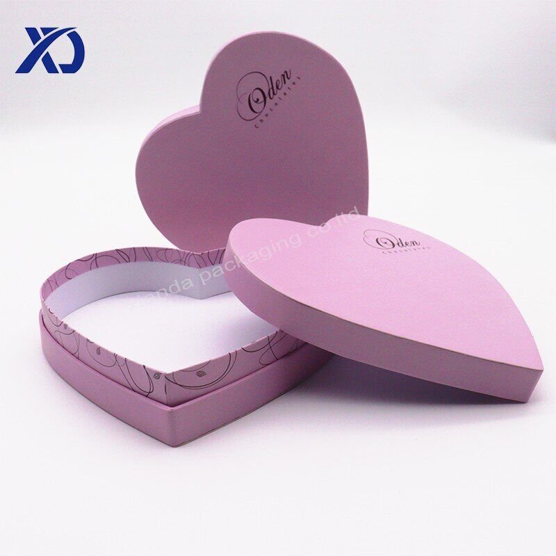 New design romantic chocolate packaging box empty heart shaped chocolate truffle valentine's day gift box