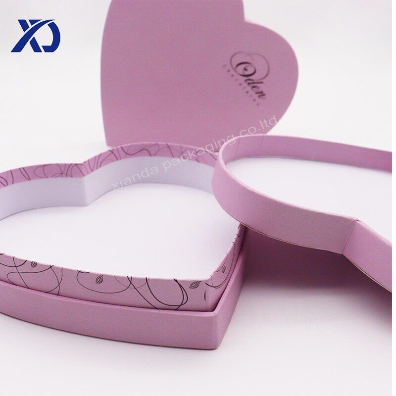 New design romantic chocolate packaging box empty heart shaped chocolate truffle valentine's day gift box
