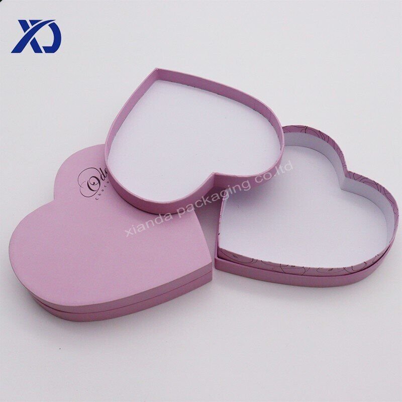 New design romantic chocolate packaging box empty heart shaped chocolate truffle valentine's day gift box