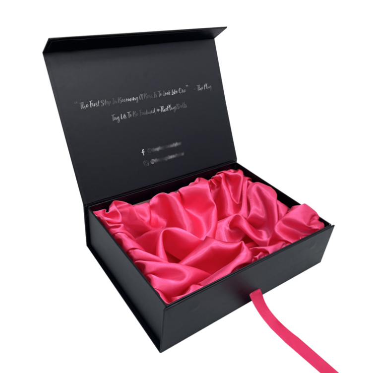 Luxury Rigid Cardboard Large Magnetic Cosmetic Packaging Paper Magnet Gift Box With Custom Logo